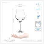 PLATINUX Szklanki do piwa Eleganckie 400ml (max. 460ml) Zestaw 6 szklanek do piwa typu tulipan ze szkła kryształowego