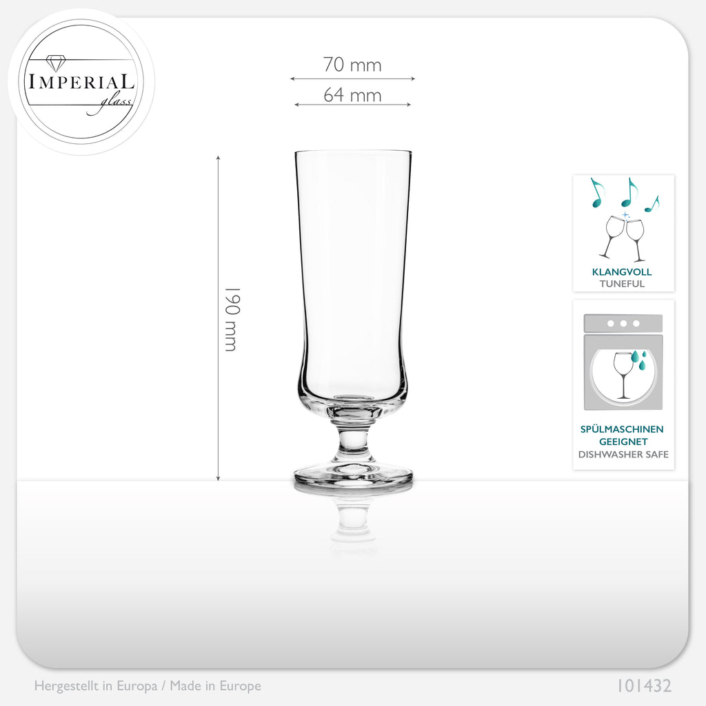 IMPERIAL glass Elegante Cocktailgläser aus Crystalline Glas 300ml Set 6-Teilig