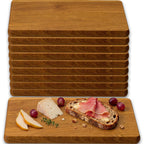 FALKENBERGER Frühstücksbrettchen 10er Set massive Eiche, 24 × 14 × 1,6 cm Handgefertigt