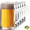 PLATINUX Zestaw 6 kufli do piwa z uchem 300 ml (maks. 350 ml) szklany kufel do piwa