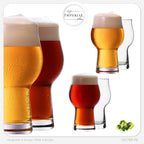 IMPERIAL glass Außergewöhnliche Biergläser aus Glas 500ml Set 6-Teilig Weizengläser 0,5L