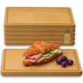 FALKENBERGER Frühstücksbrettchen 6er Set massive Buche, 24 × 14 × 1,6 cm Handgefertigt