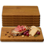 FALKENBERGER Frühstücksbrettchen 6er Set massive Eiche, 24 × 14 × 1,6 cm Handgefertigt