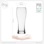IMPERIAL glass Weizengläser aus Glas 500ml (max. 700ml) Set 6 Stück Spülmaschinenfest