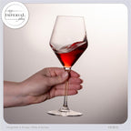 Kieliszki do wina czerwonego IMPERIAL glass 375ml seria "Rom" zestaw 6-częściowy ze szkła krystalicznego