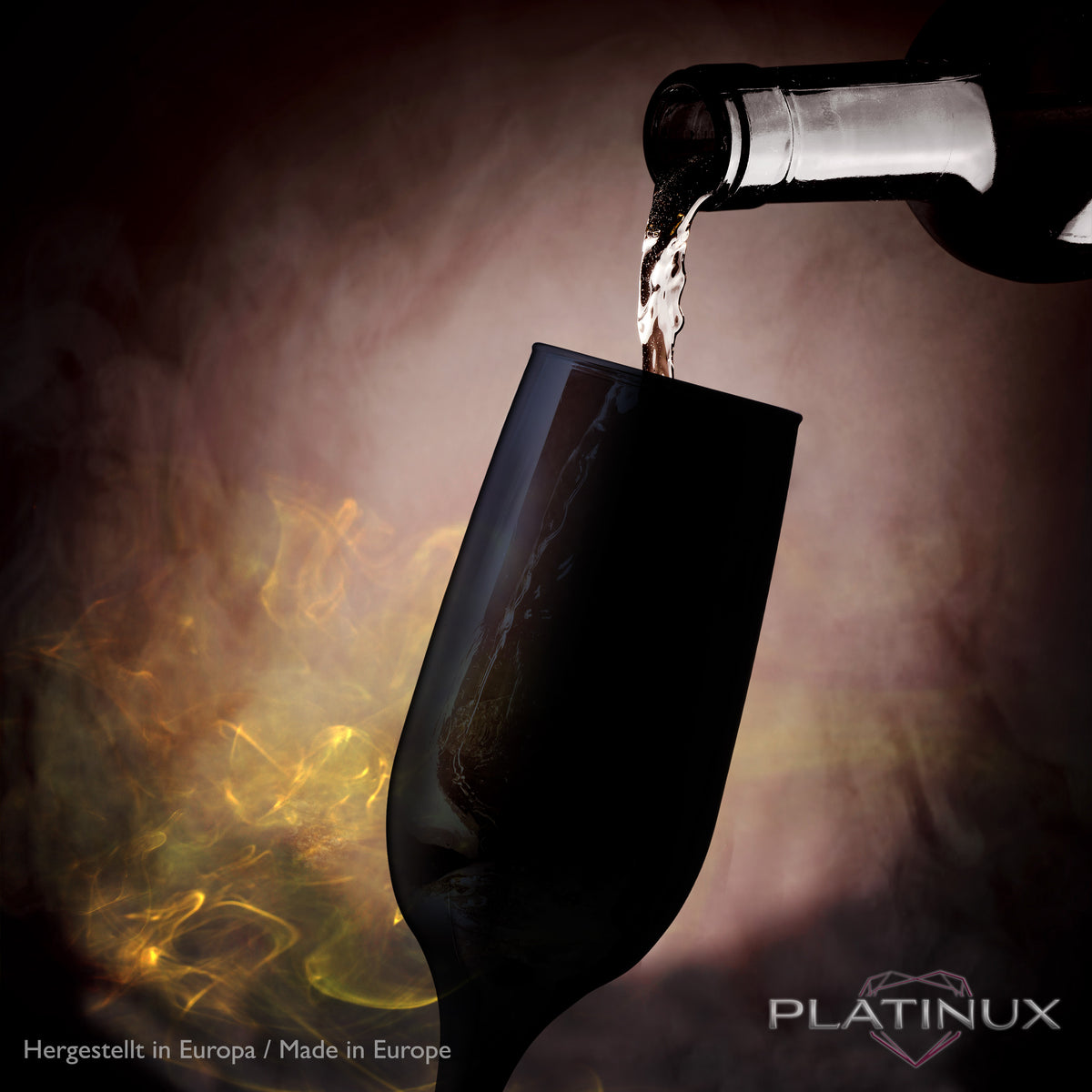 PLATINUX Czarne i Białe stabilne kieliszki do szampana Zestaw 6-częściowy 160ml (maks. 210ml) Szklanki do Prosecco ze szkła