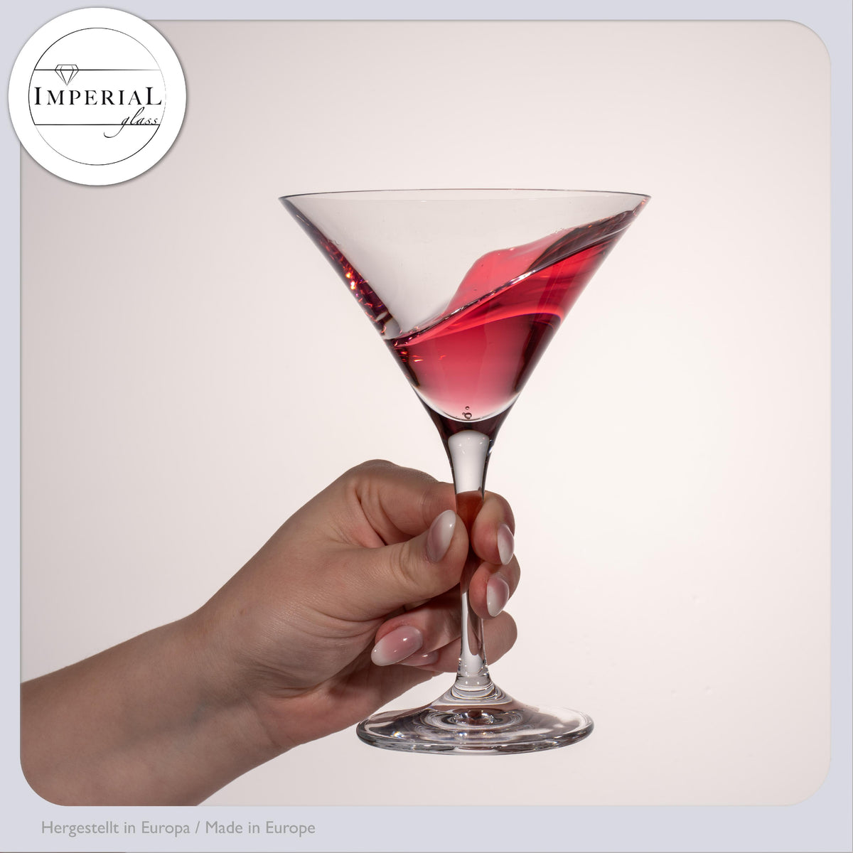 IMPERIAL Zestaw 2 kieliszków do martini o pojemności 270 ml ze szkła krystalicznego, można myć w zmywarce