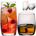 IMPERIAL glass Kompletny zestaw 12 szklanek o pojemności 340ml i 440ml, Szklanki do napojów z długimi i krótkimi szklankami do whisky, Szklanki szklane, można myć w zmywarce