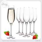 IMPERIAL glass Sektkelche 180ml Set 6-Teilig Sektgläser "Havanna" aus Crystalline Glas Spülmaschinenfest