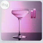 IMPERIAL Karbowane Kieliszki Koktajlowe 2 sztuki z Crystalline Glass 270ml "London" Można myć w zmywarce