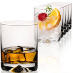 IMPERIAL glass Szklanki 6 sztuk 360ml - Szklanki do whisky z bezołowiowego szkła kryształowego - Szklanki do whisky z designerskim dnem, można myć w zmywarce