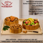 FALKENBERGER Holzschale M Eiche massiv 22,5 x 8,5 cm Handgefertigt