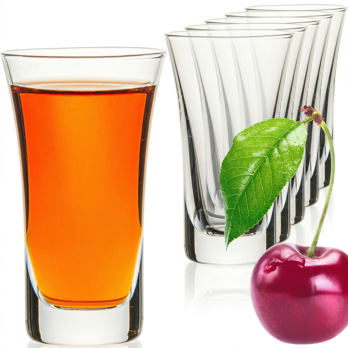 IMPERIAL Szklanki do Shotów Zestaw 6 sztuk 45ml - Kieliszki do wódki z grubym dnem, stożkowe kieliszki do shotów, likierów i tequili, można myć w zmywarce