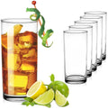 PLATINUX Szklanki do picia szklane 280ml (max.300ml) Zestaw 6-częściowy Szklanka do wody Szklanka do soku