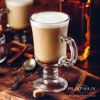 PLATINUX Zestaw szklanek do Irish Coffee z uchem 230ml (6 części) Szklanki do kawy kakao