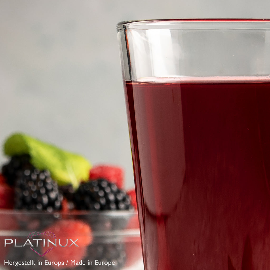 PLATINUX Szklanki do herbaty ze szkła z uchem Szklanki do kawy 220ml (maks. 280ml) Zestaw 6-częściowy