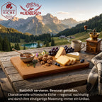 FALKENBERGER Frühstücksbrettchen 6er Set massive Eiche, 24 × 14 × 1,6 cm Handgefertigt