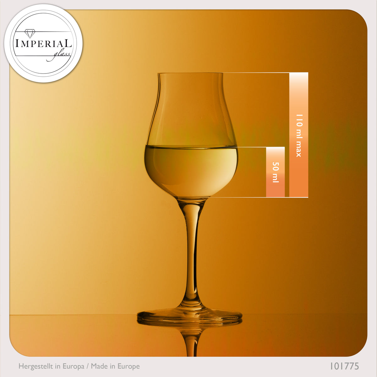 IMPERIAL Nosing Glass 110ml Tasting Glass for Whisky & Cognac made from Crystalline Glass Set of 2 Dishwasher Safe