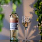 IMPERIAL Weißweingläser 290ml Set mit 6 Weingläsern aus Crystalline Glas mit Rautenmusterung „Glamour“ handgefertigt