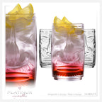 PLATINUX Tiki Zestaw 4 szklanek, szklane 350ml (maks. 450ml) Szklanki koktajlowe Szklanki do picia