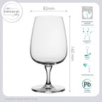 IMPERIAL glass eckige Wassergläser mit Stiel 4er Set aus Crystalline Glas 330ml "Milano" Spülmaschinenfest