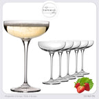 IMPERIAL glass Sektschalen 220ml "Havanna" Champagnergläser Set 6-Teilig Sektgläser aus Crystalline Glas
