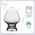 IMPERIAL glass 6-częściowy zestaw do degustacji 220 ml kieliszki do nosingu, kieliszki degustacyjne ze szkła - kieliszki do koniaku, whisky, można myć w zmywarce