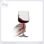 IMPERIAL glass Eckige Weingläser 380ml Set 4-Teilig "Rio" Rotweingläser aus Crystalline Glas