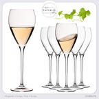 IMPERIAL glass Tropfenförmige Weißweingläser 350ml "Paris" Set 6-Teilig Weingläser aus Crystalline Glas