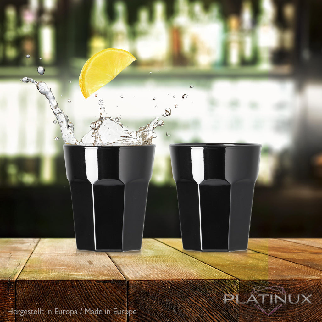 PLATINUX Czarne Kieliszki do Wódki Szklane 30ml (max. 40ml) Zestaw 6 sztuk Kieliszki Shot