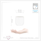 PLATINUX Eleganckie białe szklanki do picia 260ml (max.320ml) Zestaw 6 sztuk Szklanki do wody