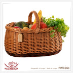 FALKENBERGER Duży kosz wiklinowy 43x28x25cm "Grande" Kosz na zakupy z wikliny, rękodzieło