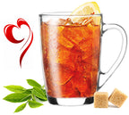 PLATINUX Szklanki do kawy szklanki do herbaty z uchwytem Zestaw 6 sztuk 250ml (maks. 320ml)