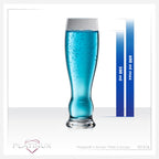 PLATINUX Wysokie szklanki do piwa 500ml (maks. 600ml) Zestaw 6-częściowy Szklanki do piwa pszenicznego ze szkła 0,5L