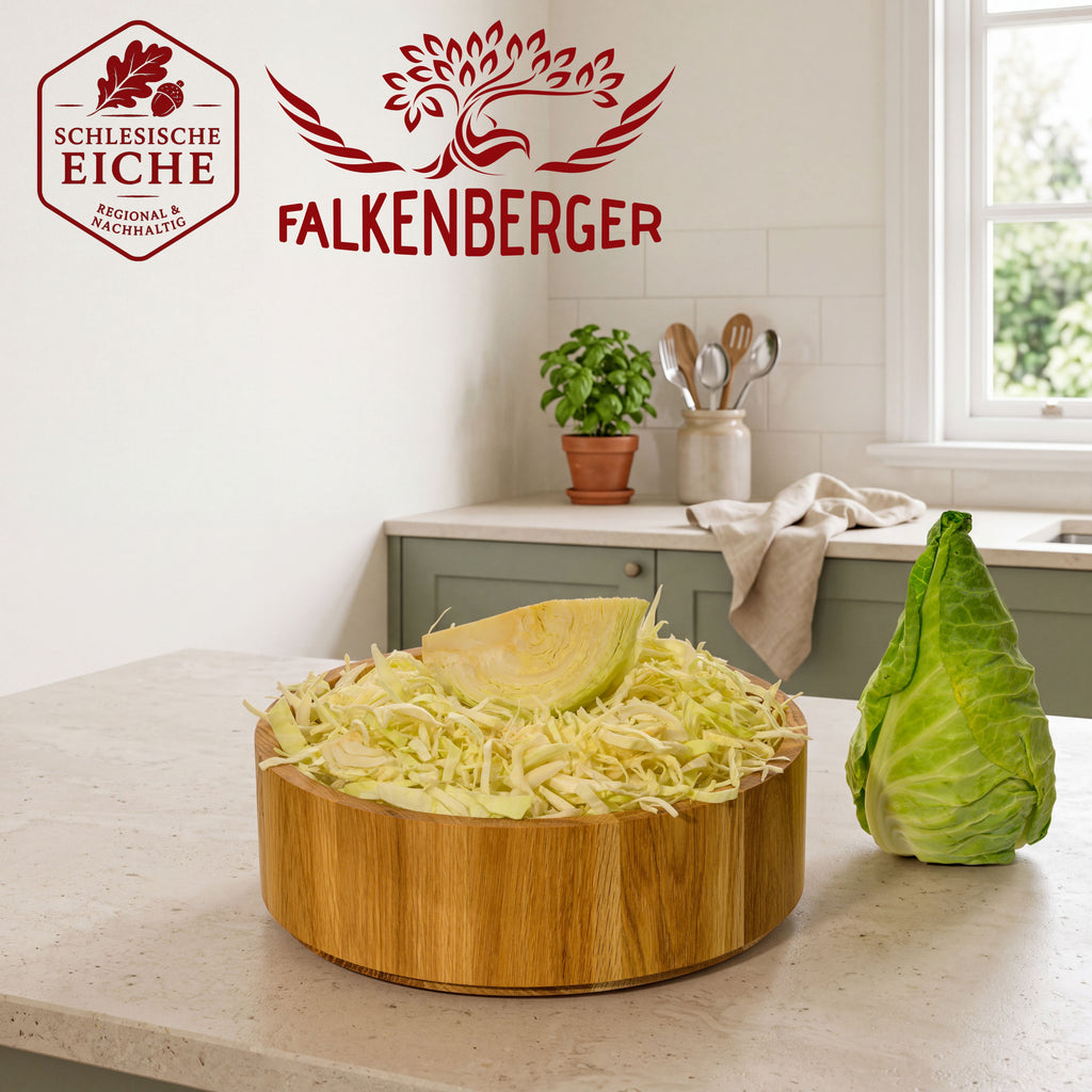 FALKENBERGER Holzschalen 3er Set Eiche massiv 22,5/27,5/32,5 cm Handgefertigt