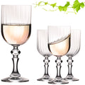 IMPERIAL glass Geriffelte Weingläser 320ml "Prag" Set 4-Teilig Weißweingläser aus Crystalline Glas