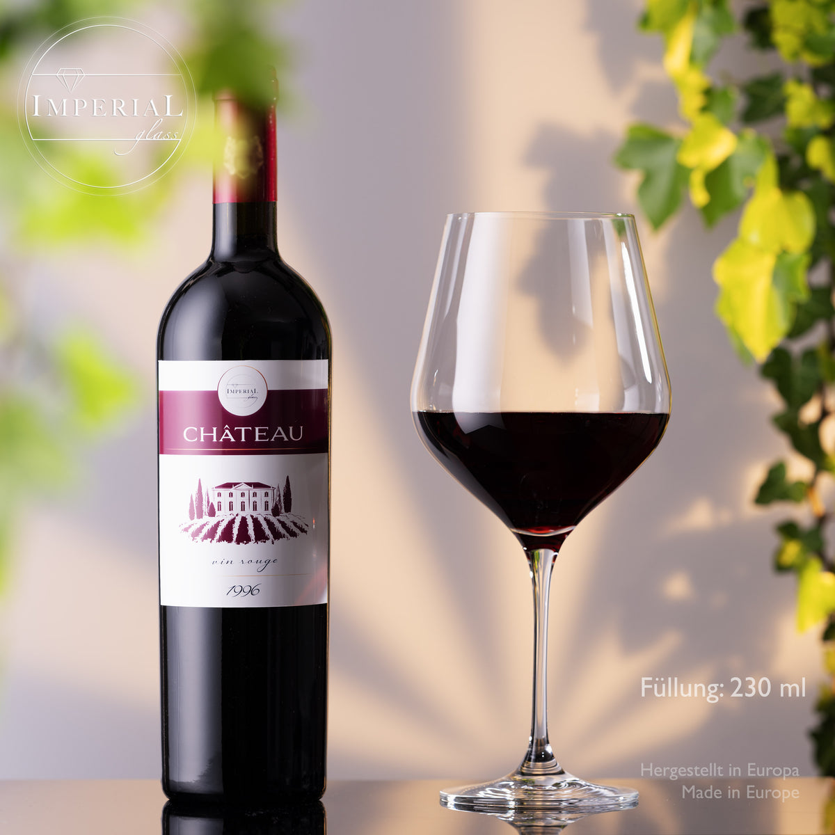 IMPERIAL glass Große Rotweingläser 920ml Set 6-Teilig "Sydney" Burgundergläser aus Crystalline Glas Weinglas Spülmaschinenfest