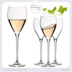 IMPERIAL glass Tropfenförmige Weißweingläser 350ml "Paris" Set 4-Teilig Weingläser aus Crystalline Glas