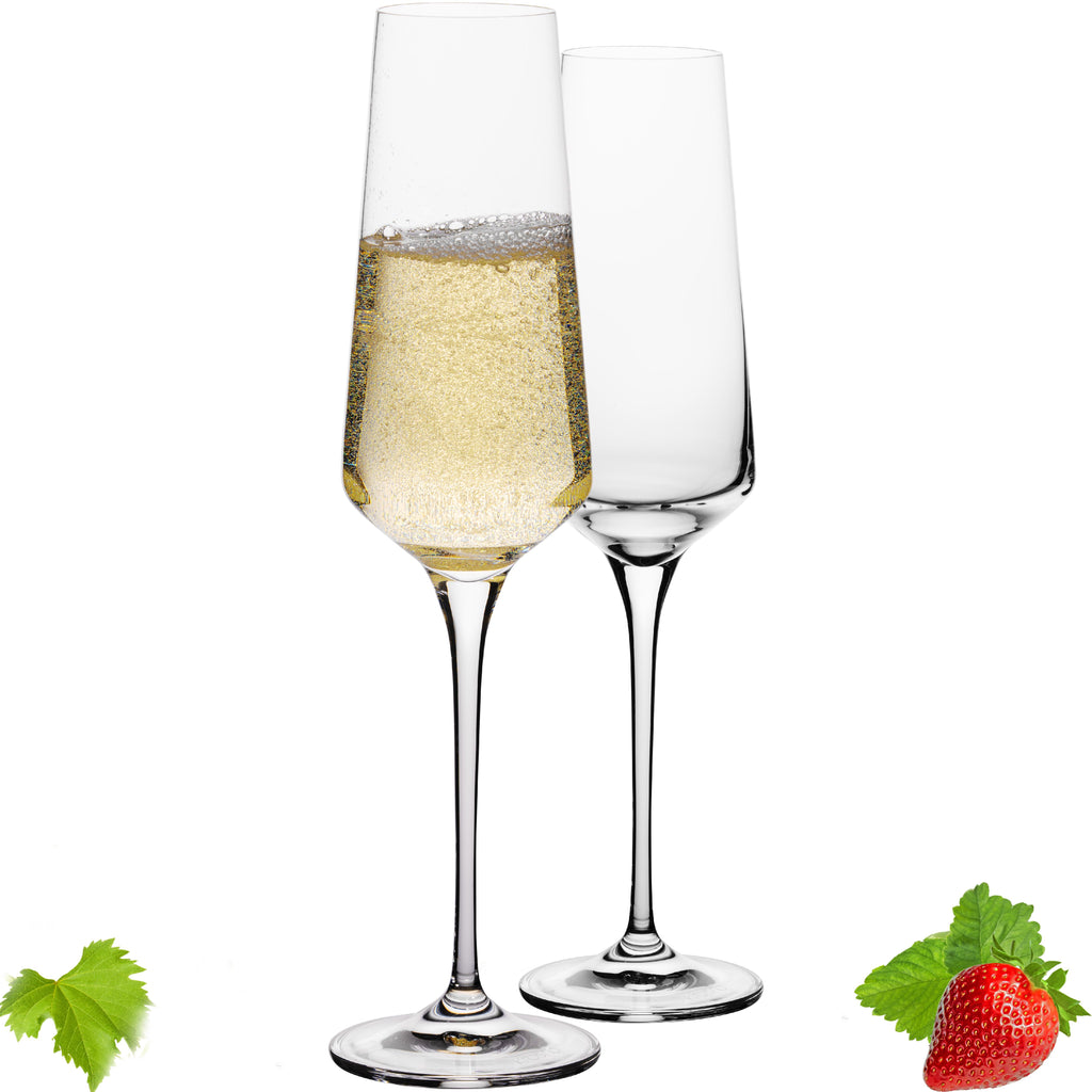 IMPERIAL glass Sektkelche 220ml Serie "Athen" Set 2-Teilig Sektgläser aus Crystalline Glas