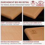 FALKENBERGER Frühstücksbrettchen 2er Set massive Buche, 24 × 14 × 1,6 cm Handgefertigt