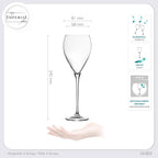 IMPERIAL glass Tropfenförmige Weißweingläser 350ml "Paris" Set 2-Teilig Weingläser aus Crystalline Glas