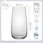 IMPERIAL Glass kwadratowe szklanki do napojów 730ml Zestaw 6 sztuk Szklanki do wody i soków ze szkła Seria "Milano" można myć w zmywarce