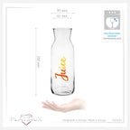 PLATINUX Szklana karafka z nadrukiem Juice 1000ml (maks. 1200ml) ze szkła