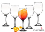 PLATINUX Kieliszki do wina Zestaw 6 szklanek na wodę 250ml Szklanki koktajlowe z litego szkła Szklanki do napojów