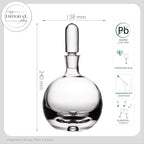Karafka na koniak IMPERIAL ze szkła krystalicznego z korkiem szklanym i pęcherzykiem powietrza w dnie, 600 ml, ręcznie robiona