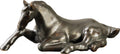 PLATINUX Figurka ceramiczna czyszczący się koń 13x6,1x6,3cm ceramika z efektem metalicznym rękodzieło