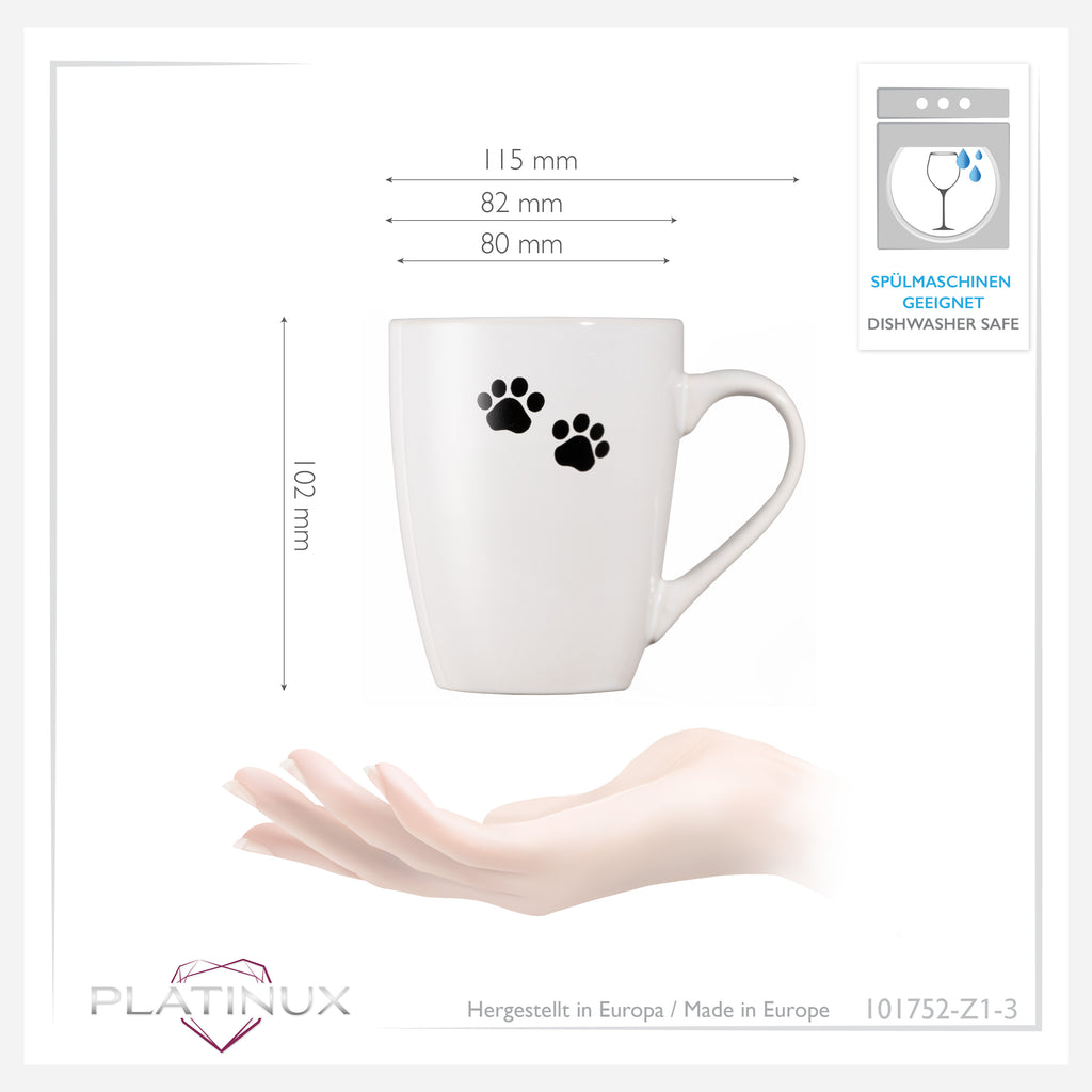 PLATINUX Filiżanka z uchem 250ml (max. 300ml) Filiżanka z motywem kota "Felix"