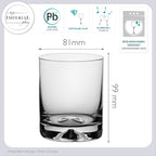 IMPERIAL glass Szklanki 6 sztuk 360ml - Szklanki do whisky z bezołowiowego szkła kryształowego - Szklanki do whisky z designerskim dnem, można myć w zmywarce