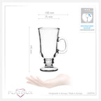 PLATINUX Zestaw szklanek do Irish Coffee z uchem 230ml (6 części) Szklanki do kawy kakao