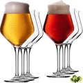IMPERIAL glass Biergläser Edel 400ml (max. 460ml) Set 6-Teilig aus Crystalline Glas